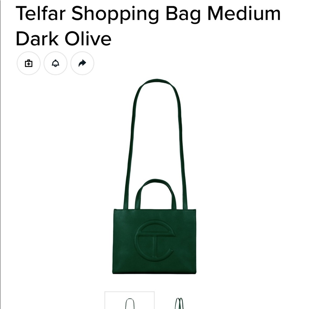TELFAR MEDIUM SHOPPING TOTE NWT DARK OLIVE